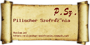 Pilischer Szofrónia névjegykártya
